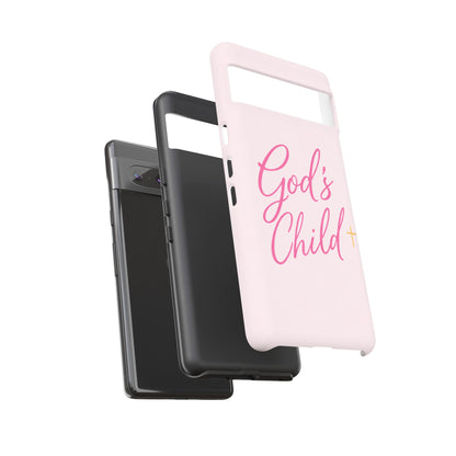 Gods Child Phone Case Christian Pink Aesthetic Tough iPhone Case