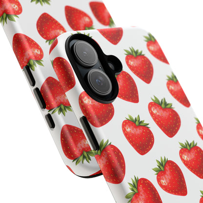 Cute Strawberry Phone Case – Aesthetic Fruit Pattern Protective Cover for Iphone, Samsung Galaxy and Pixel