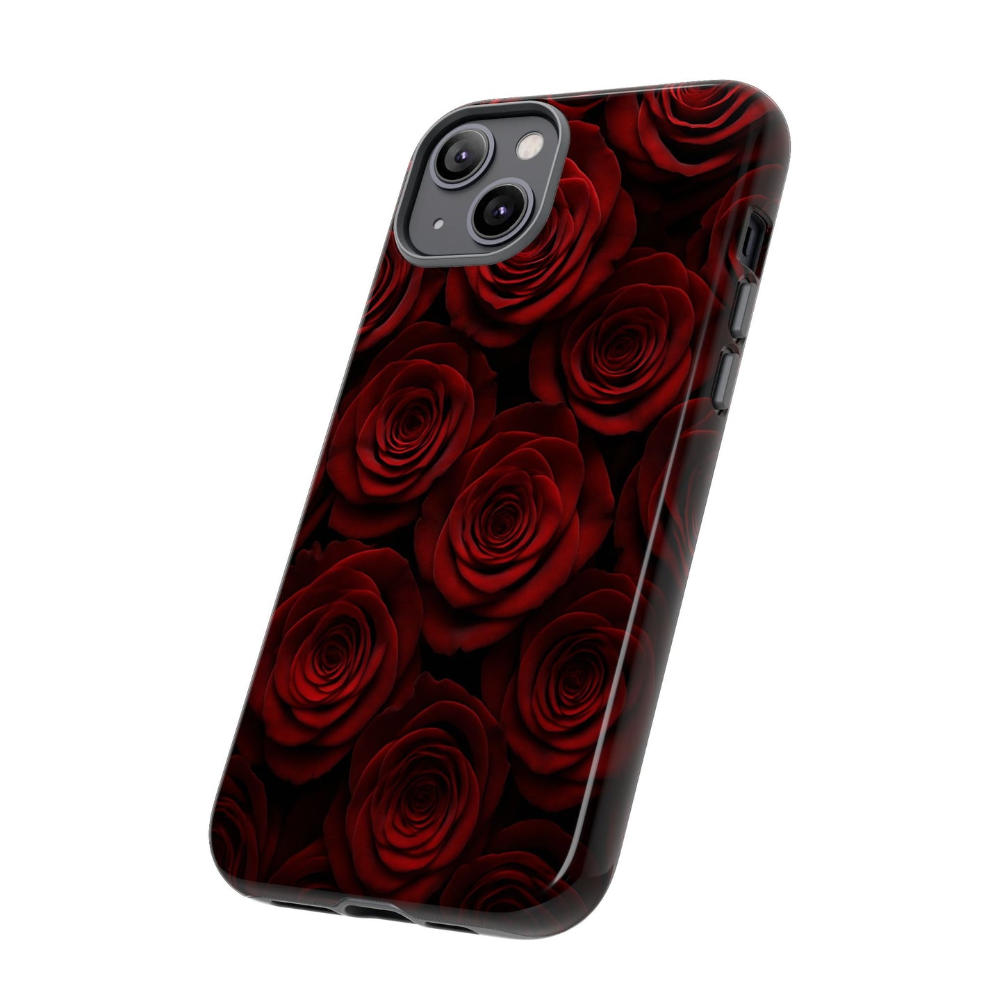 Dark Red Rose Phone Case – Gothic Floral Tough Case (iPhone, Samsung, Pixel)