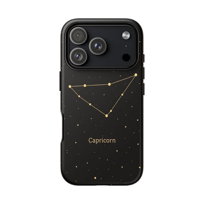 Capricorn Zodiac Constellation Phone Case – Luxe Gold Celestial Cover
