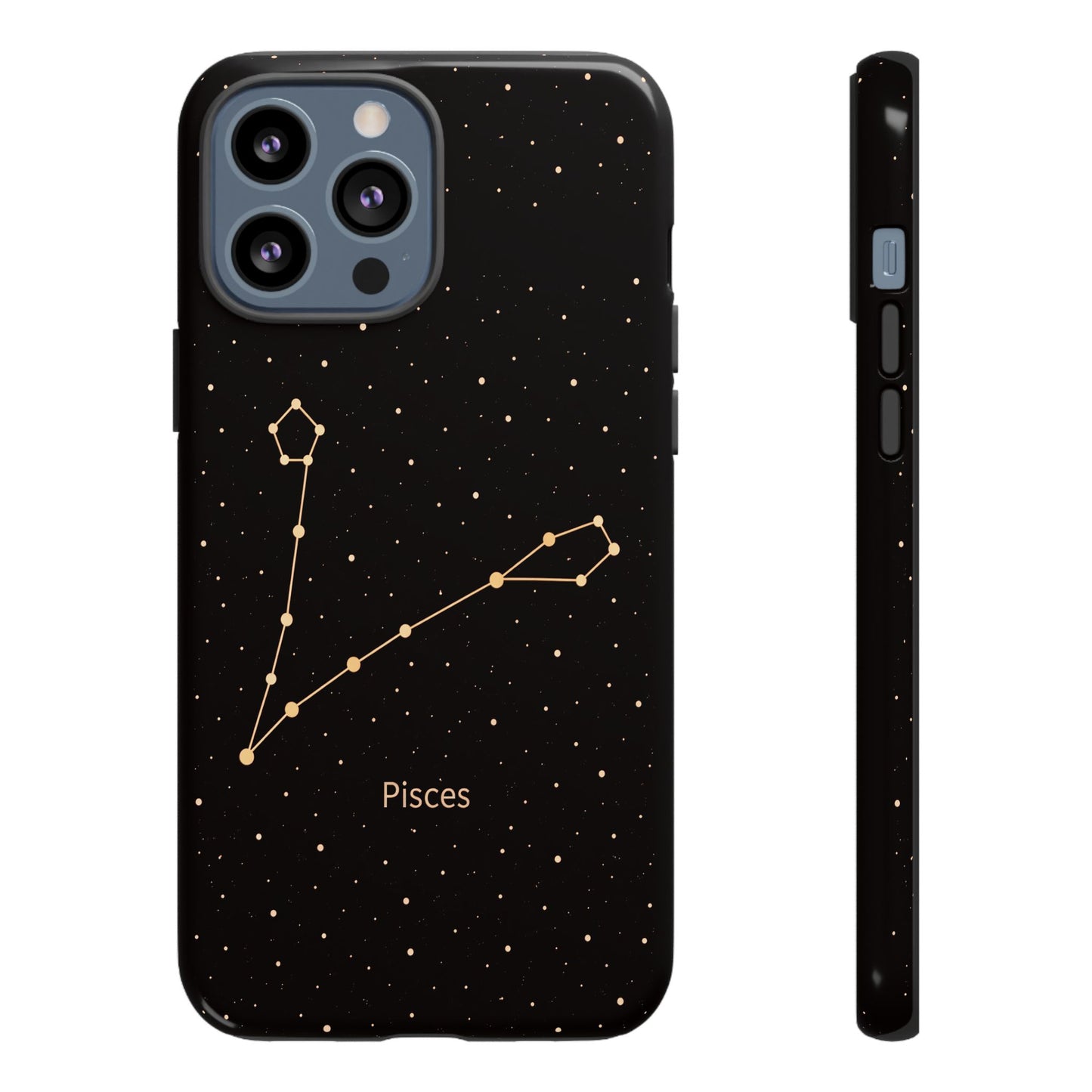Pisces Zodiac Constellation Phone Case – Luxe Gold Celestial Cover