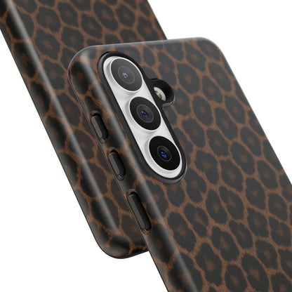 Brown Leopard Print Phone Case | Classic Animal Print Aesthetic Tough Protective Case