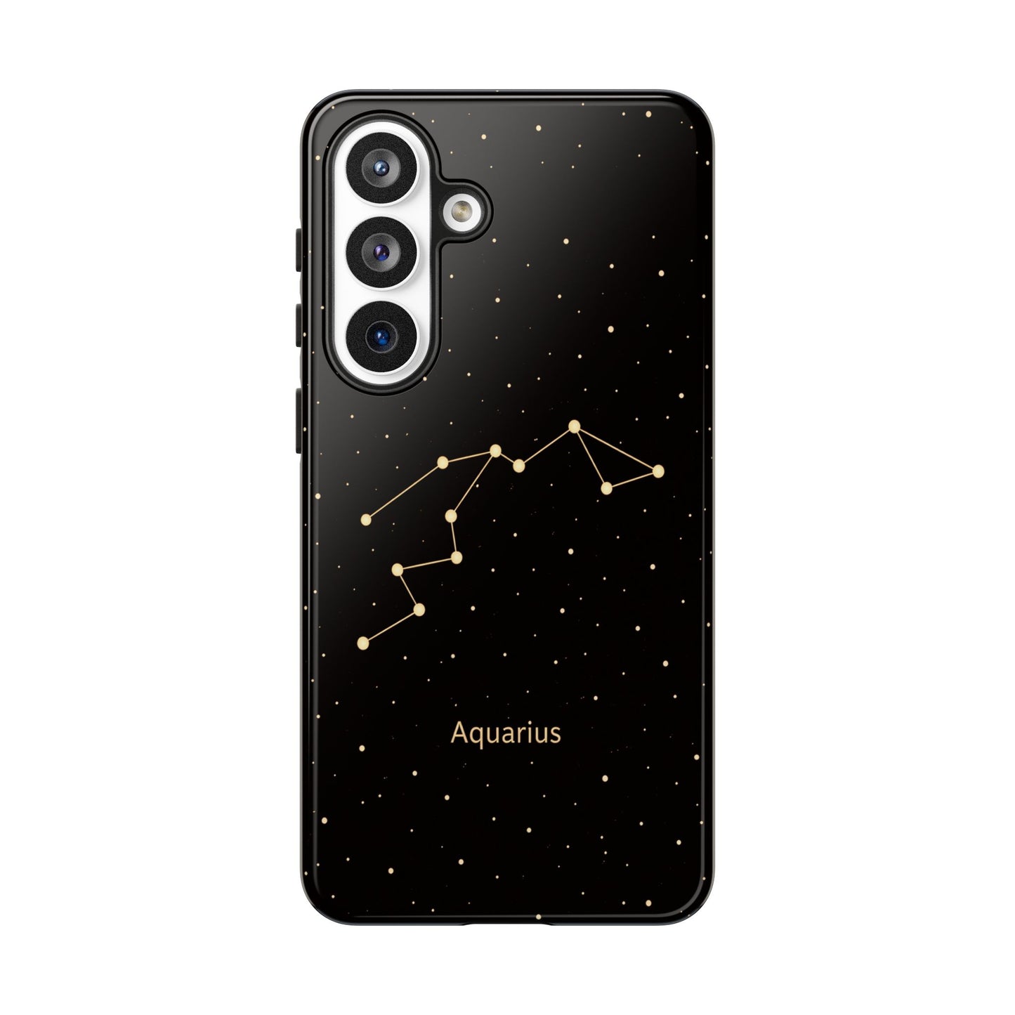 Aquarius Zodiac Constellation Phone Case – Luxe Gold Celestial Cover