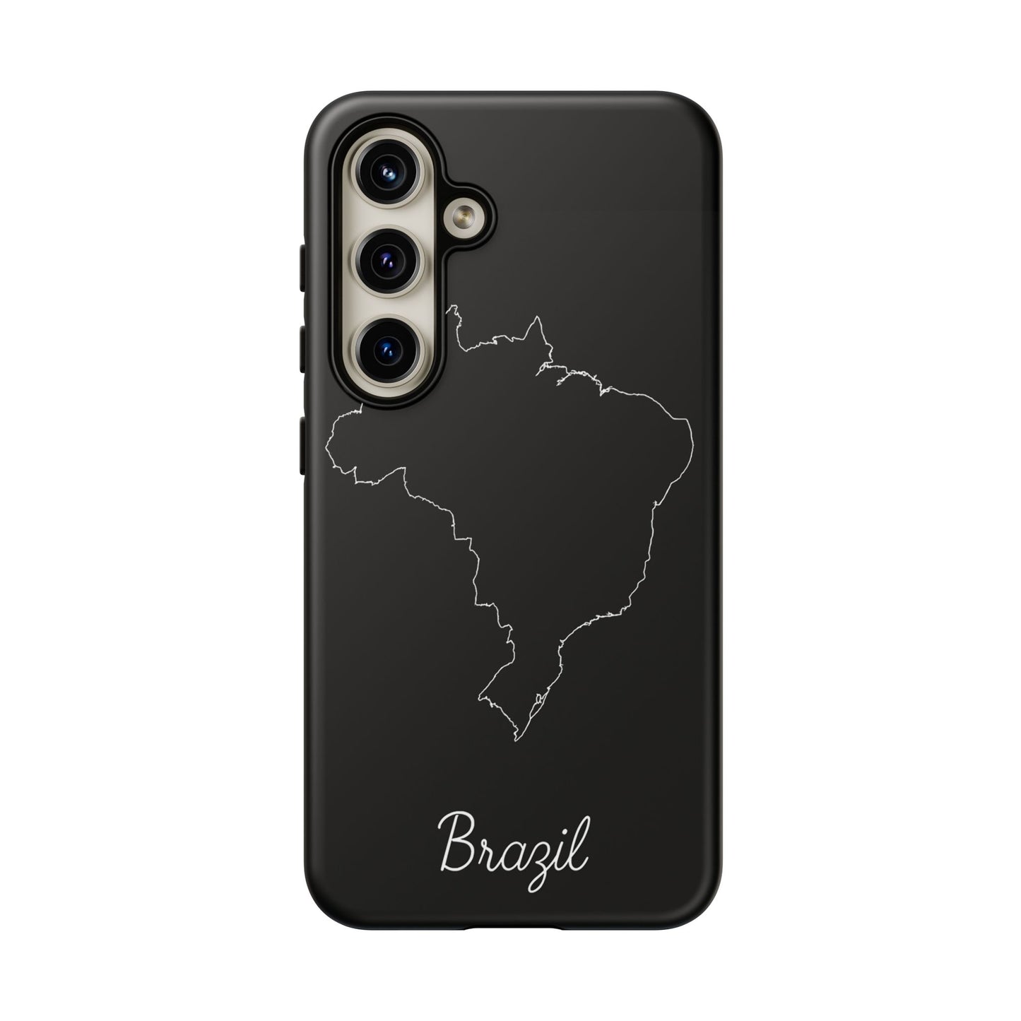 Brazil Outline Phone Case – Minimal Country Map Tough Case (iPhone, Samsung, Pixel)
