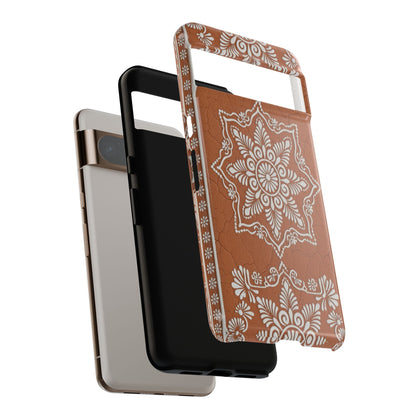 Talavera Terracotta Phone Case | Mexican Floral Pattern iPhone & Samsung Tough Case | Boho Clay Aesthetic Cover