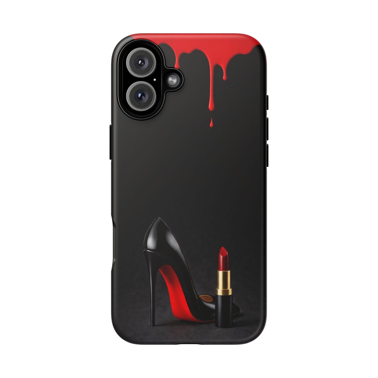 Dark Feminine Red Drip Phone Case – Gothic Glam Tough Cover