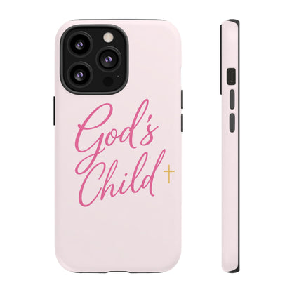 Gods Child Phone Case Christian Pink Aesthetic Tough iPhone Case