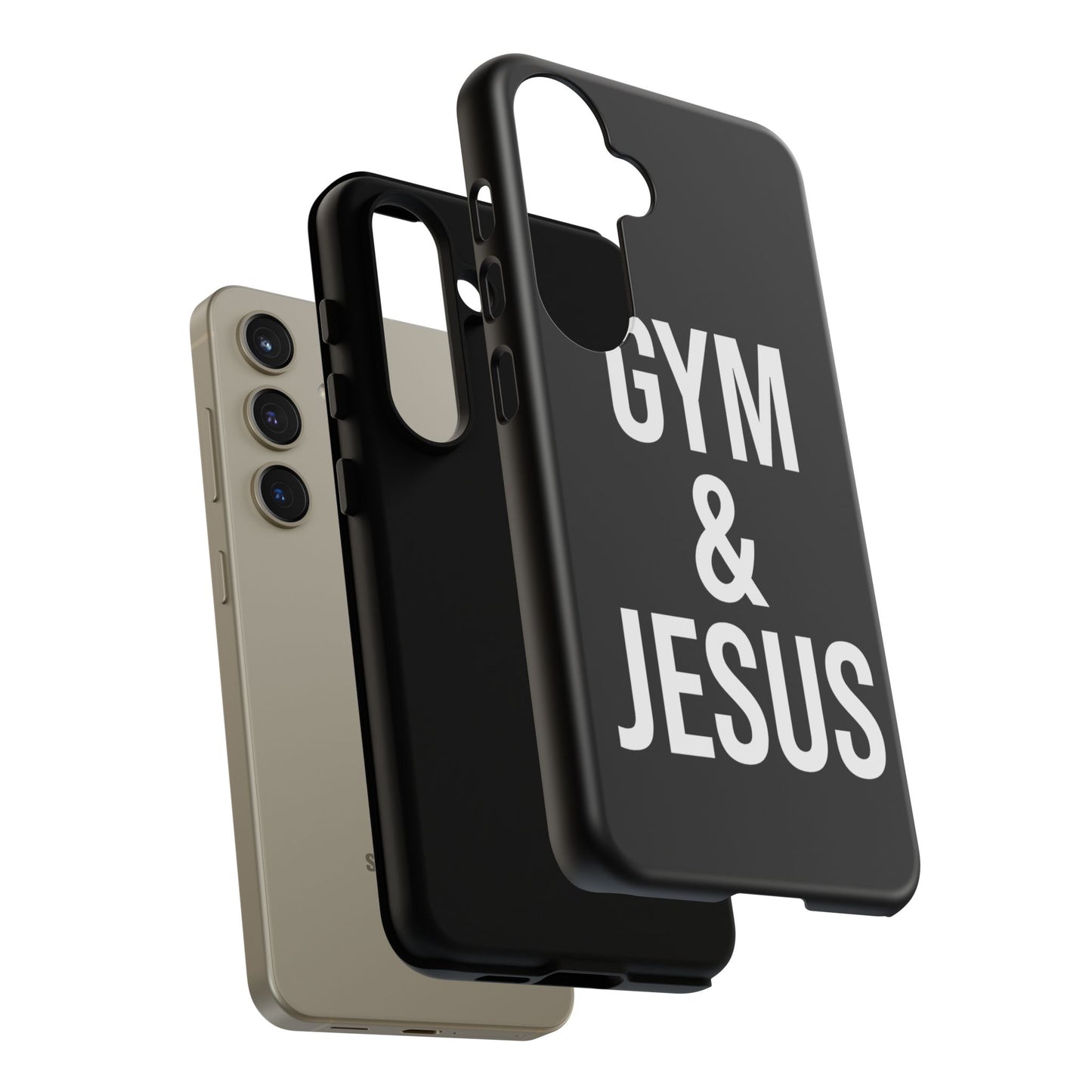 Gym & Jesus Phone Case Christian Faith Workout Gym Motivation Case
