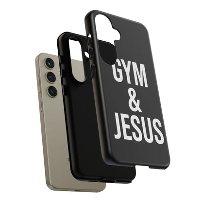 Gym & Jesus Phone Case Christian Faith Workout Gym Motivation Case