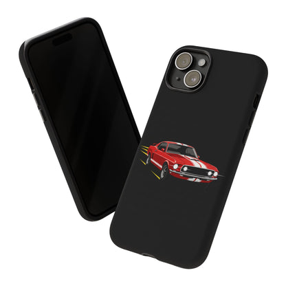 Red Muscle Car Phone Case – Classic Car Racing Tough Protective Case