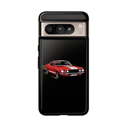 Red Muscle Car Phone Case – Classic Car Racing Tough Protective Case
