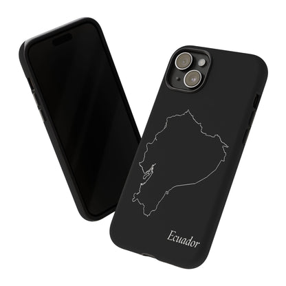 Ecuador Outline Phone Case – Minimal Country Map Tough Case (iPhone, Samsung, Pixel)