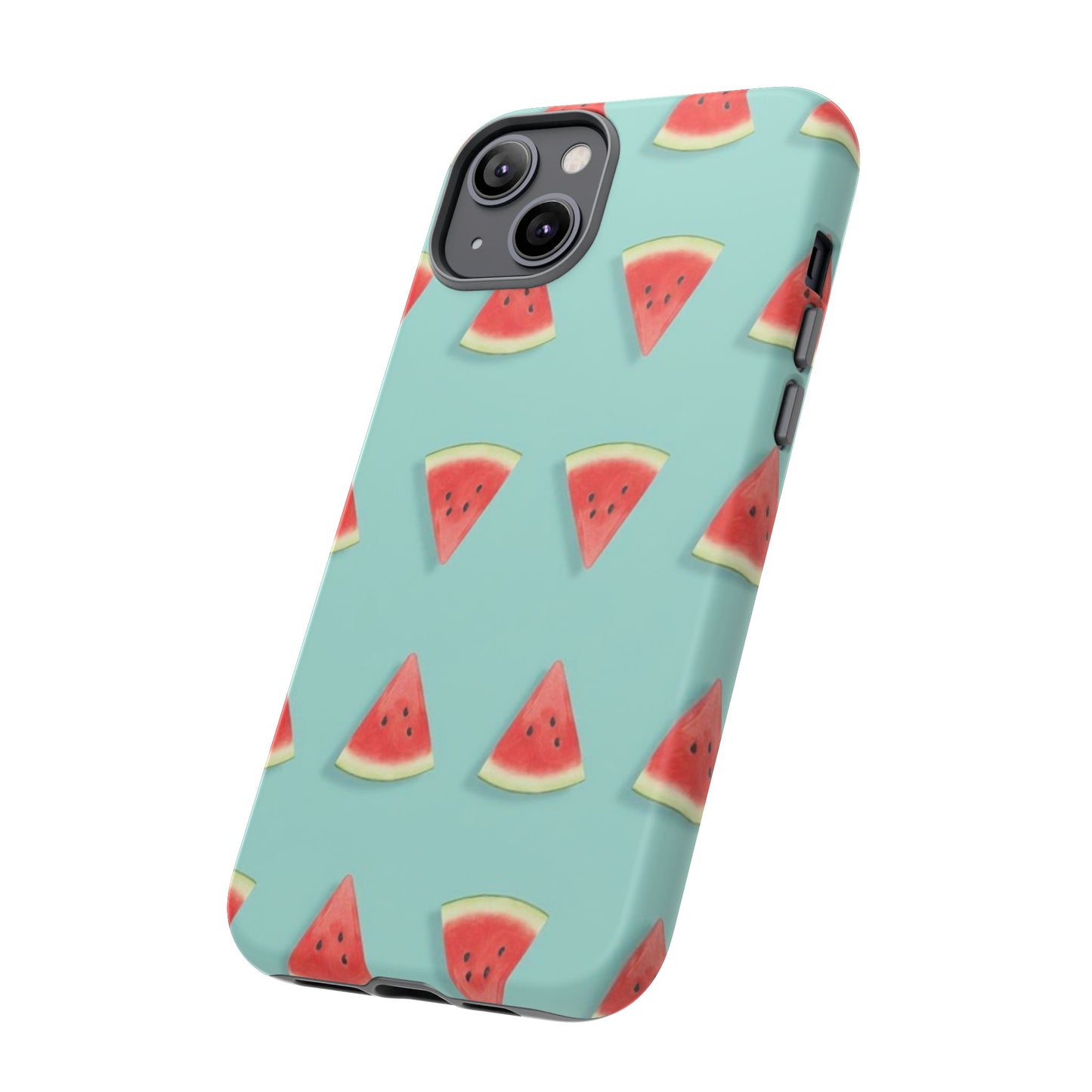 Watermelon Phone Case – Pastel Blue Summer Fruit Tough Case (iPhone, Samsung, Pixel)