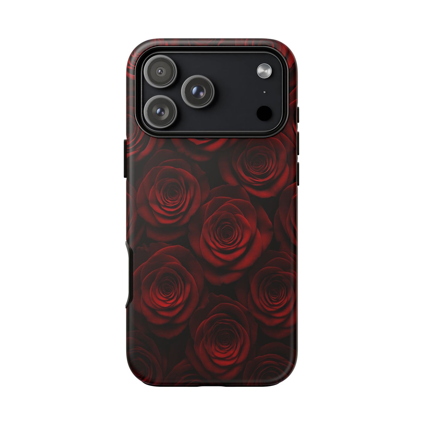Dark Red Rose Phone Case – Gothic Floral Tough Case (iPhone, Samsung, Pixel)