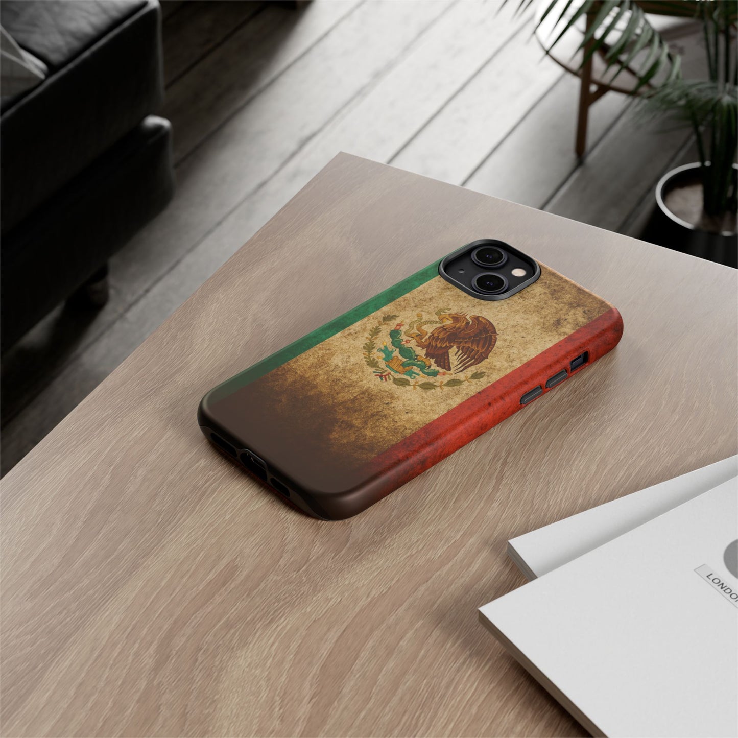 Vintage Mexico Flag Phone Case – Mexican Pride Grunge Flag Aesthetic Tough Case