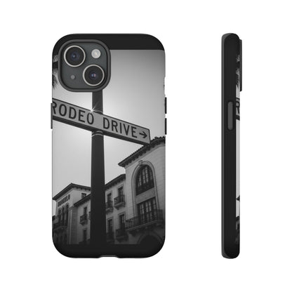 Rodeo Drive Phone Case | Los Angeles Aesthetic Black & White Photography | Luxury LA Street Tough Case for iPhone & Samsung