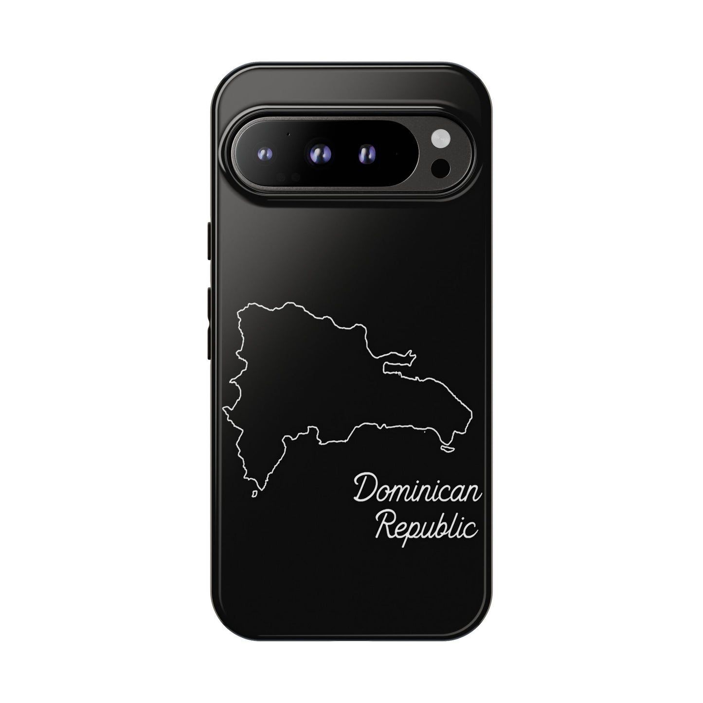 Dominican Republic Outline Phone Case – Minimal Country Map Tough Case (iPhone, Samsung, Pixel)
