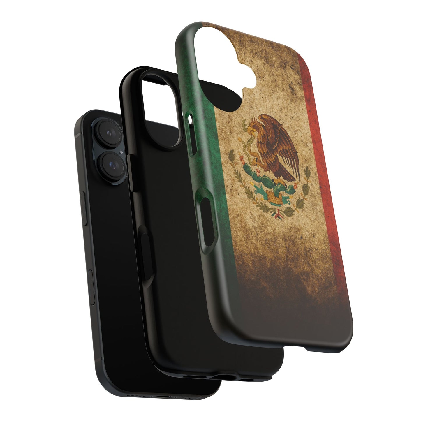 Vintage Mexico Flag Phone Case – Mexican Pride Grunge Flag Aesthetic Tough Case