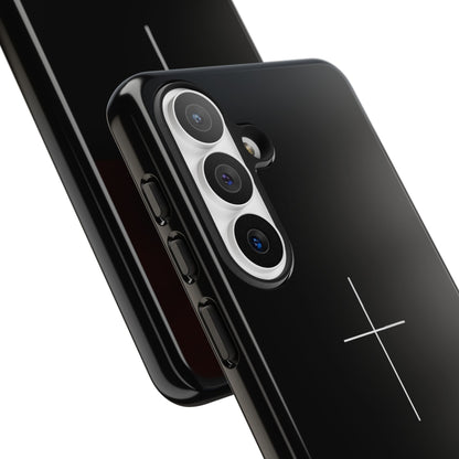 Trust in God Phone Case Minimal Cross Christian Black Tough Cover