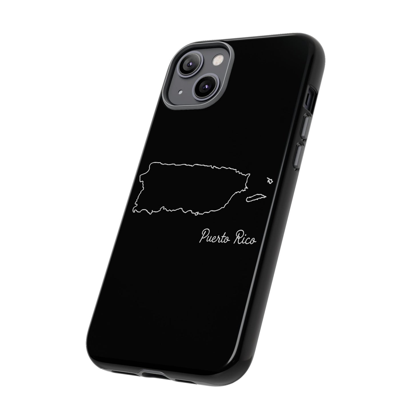 Puerto Rico Outline Phone Case – Minimal Country Map Tough Case (iPhone, Samsung, Pixel)