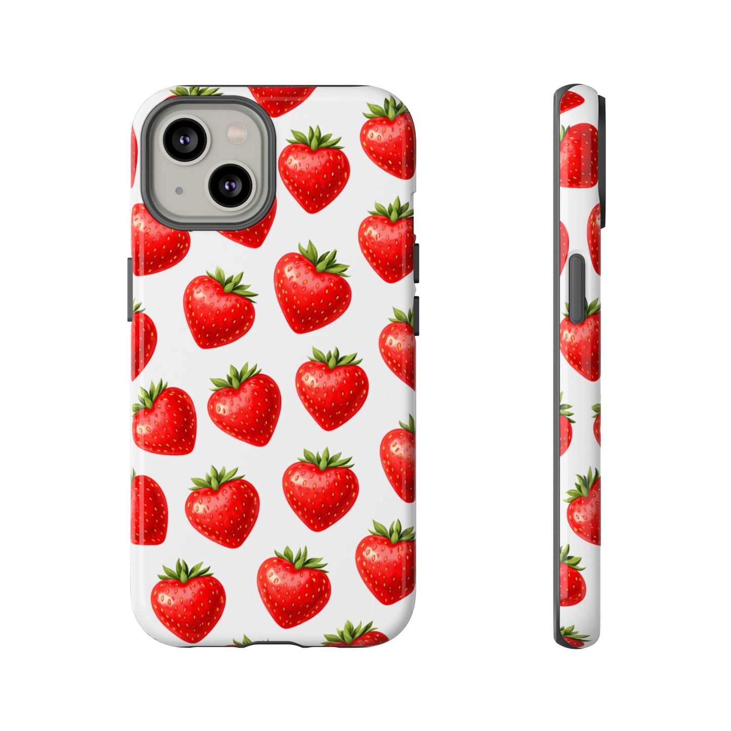 Cute Strawberry Phone Case – Aesthetic Fruit Pattern Protective Cover for Iphone, Samsung Galaxy and Pixel