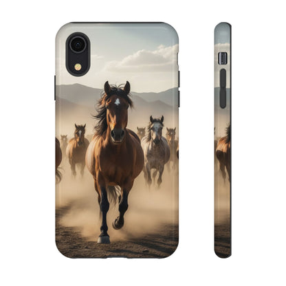 Running Horses Phone Case | Wild Mustang Herd Tough Protective Cover