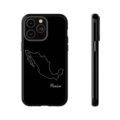 Mexico Outline Phone Case – Minimal Country Map Tough Case (iPhone, Samsung, Pixel)