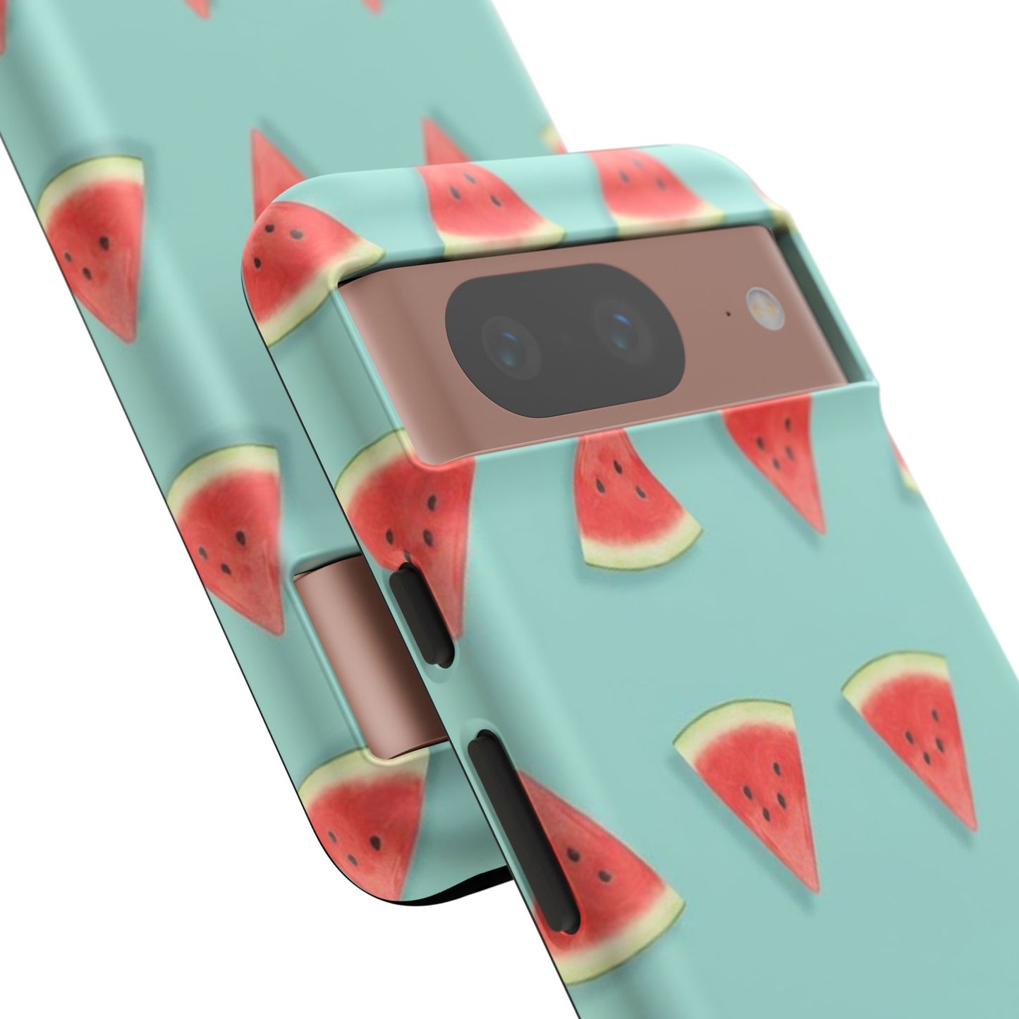 Watermelon Phone Case – Pastel Blue Summer Fruit Tough Case (iPhone, Samsung, Pixel)