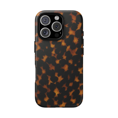 Tortoiseshell Phone Case – Brown Leopard Pattern Luxury Tough Protective Case