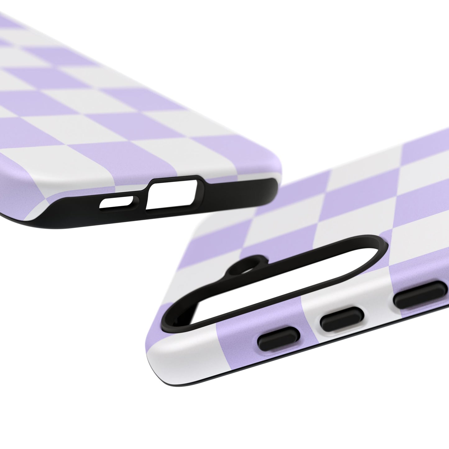 Lavender Checkerboard Phone Case | Pastel Aesthetic Checkered iPhone & Samsung Tough Case