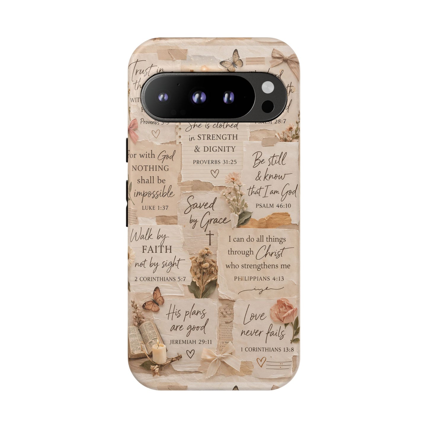 Christian Bible Verse Phone Case | Faith Scripture Aesthetic Floral Christian Case