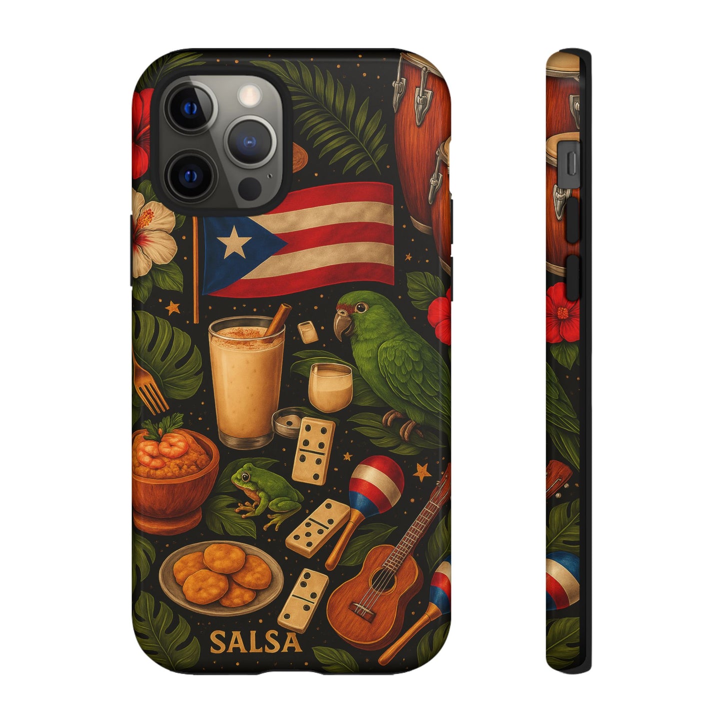 Puerto Rican Culture Phone Case | Boricua Icons Caribbean Aesthetic Tough Protective Case