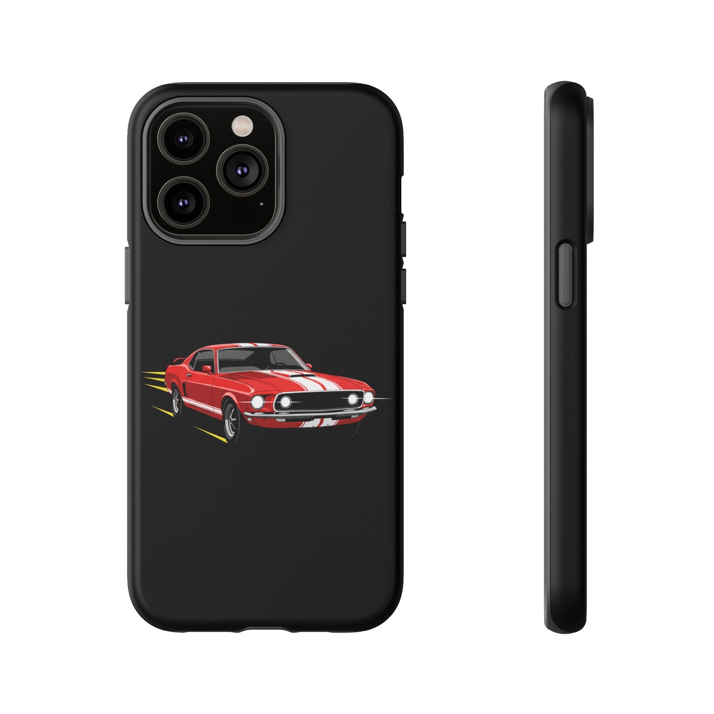 Red Muscle Car Phone Case – Classic Car Racing Tough Protective Case