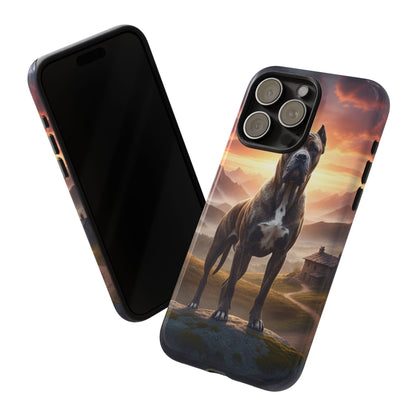 Cane Corso Phone Case – Guard Dog Sunset Tough Case (iPhone, Samsung, Pixel) | Dog Lover Gift