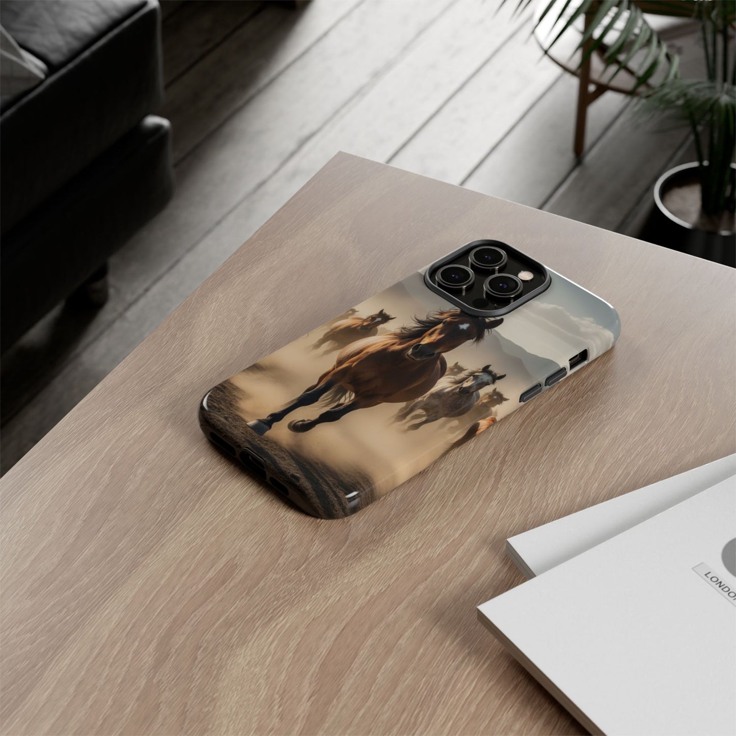 Running Horses Phone Case – Wild Mustang Herd Tough Case (iPhone, Samsung, Pixel)