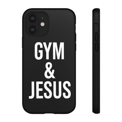 Gym & Jesus Phone Case Christian Faith Workout Gym Motivation Case