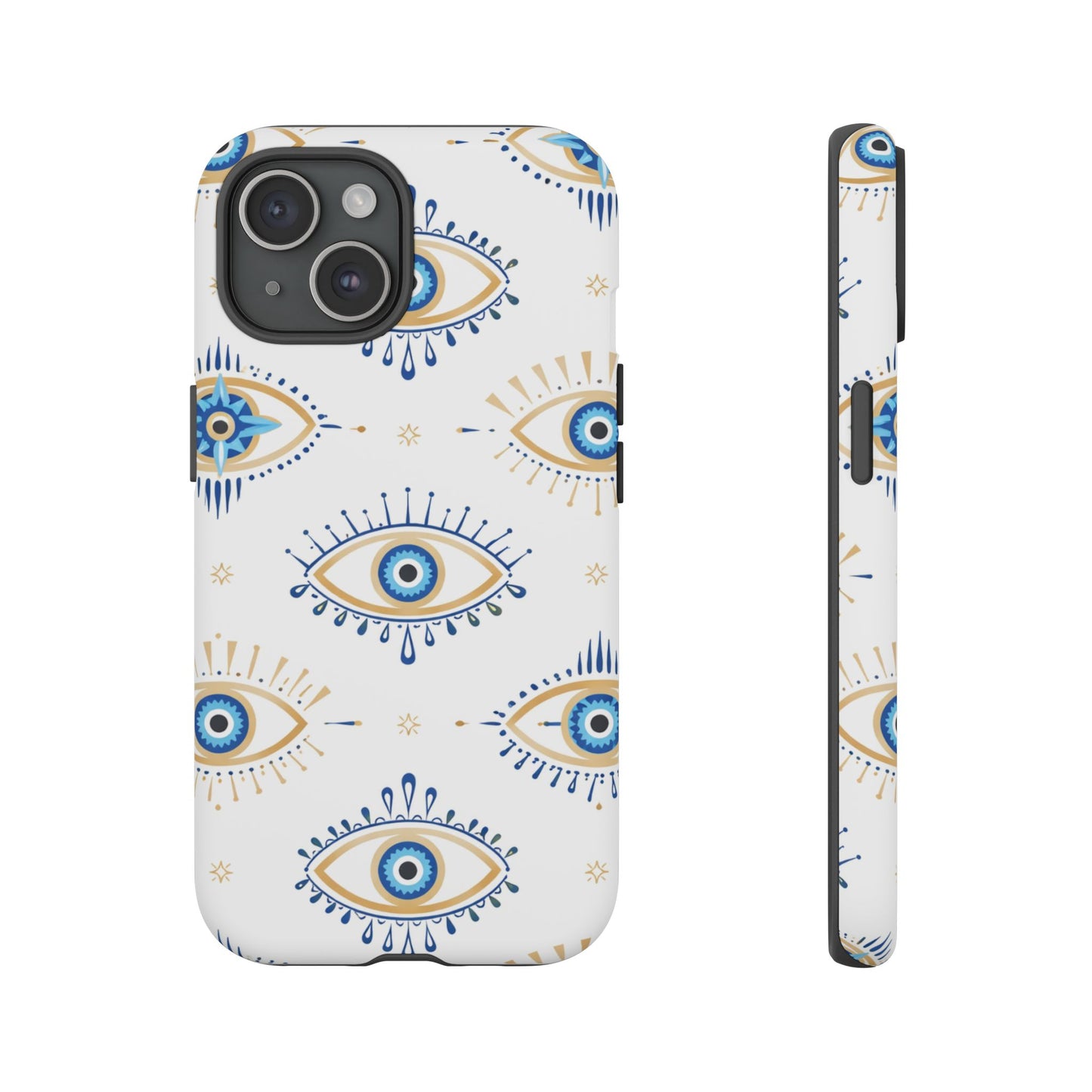 Blue Evil Eye Phone Case – Protective Slim Shockproof Cover for Iphone, Samsung Galaxy and Pixel