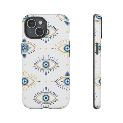 Blue Evil Eye Phone Case – Protective Slim Shockproof Cover for Iphone, Samsung Galaxy and Pixel