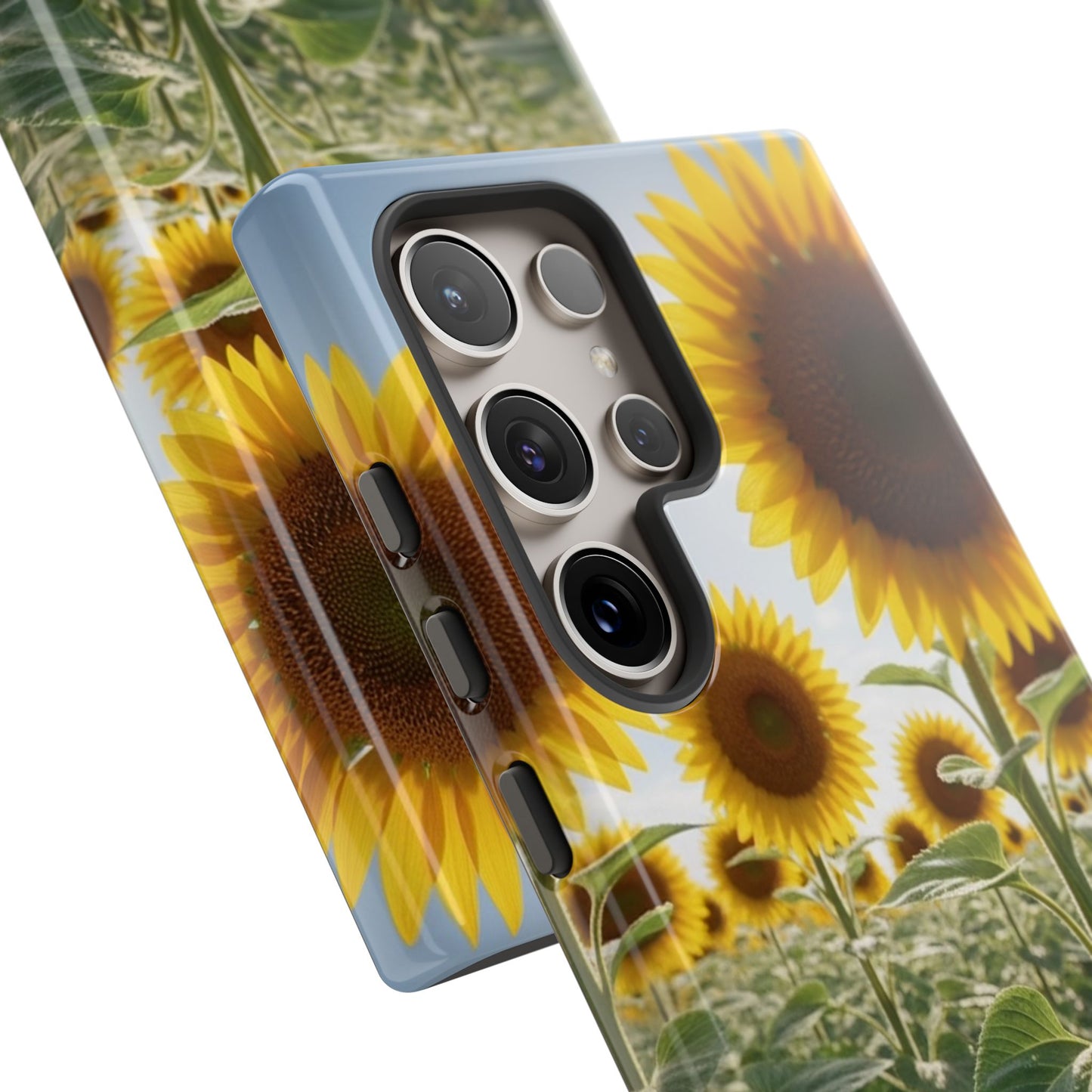 Sunflower Field Phone Case | Golden Hour Floral Aesthetic | Bright Summer Tough Case