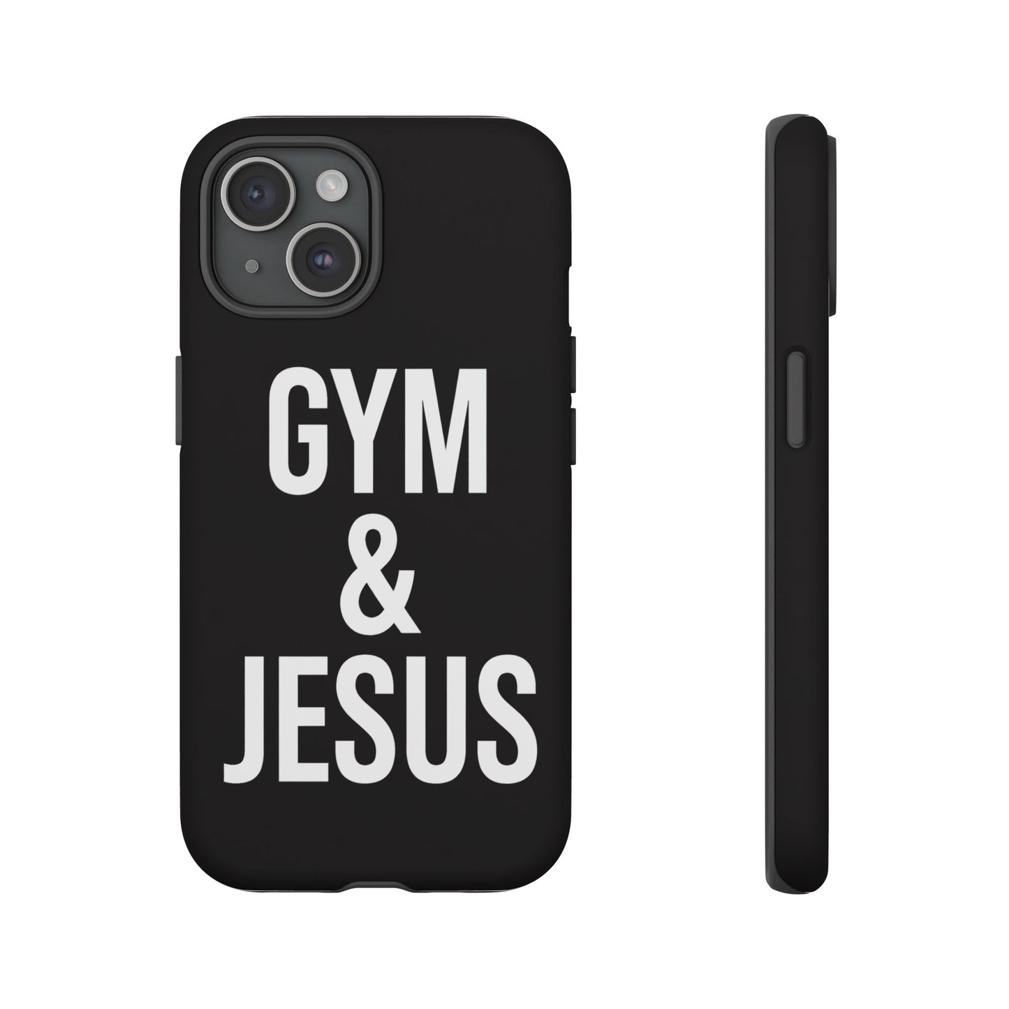 Gym & Jesus Phone Case Christian Faith Workout Gym Motivation Case