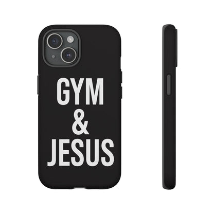 Gym & Jesus Phone Case Christian Faith Workout Gym Motivation Case