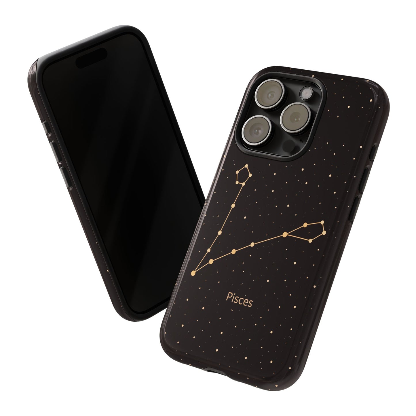 Pisces Zodiac Constellation Phone Case – Luxe Gold Celestial Cover