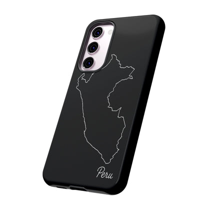 Peru Outline Phone Case – Minimal Country Map Tough Case (iPhone, Samsung, Pixel)