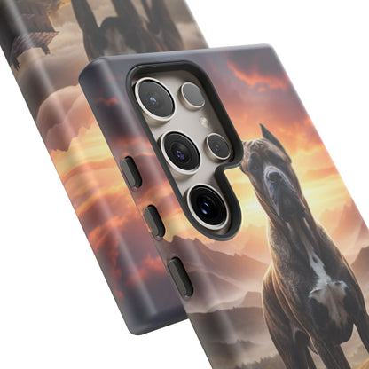 Cane Corso Phone Case – Guard Dog Sunset Tough Case (iPhone, Samsung, Pixel) | Dog Lover Gift