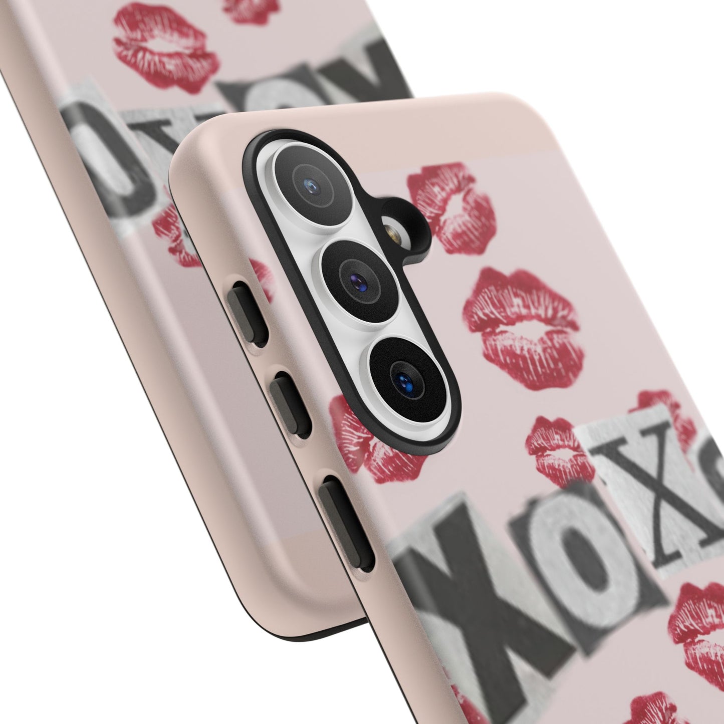 XOXO Kiss Print Phone Case | Coquette Valentine Aesthetic | Cute Pink Lipstick Kiss Tough Case for iPhone & Samsung