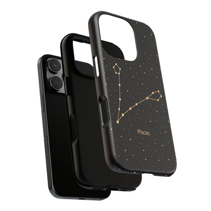 Pisces Zodiac Constellation Phone Case – Luxe Gold Celestial Cover