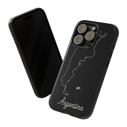 Argentina Outline Phone Case – Minimal Country Map Tough Case (iPhone, Samsung, Pixel)