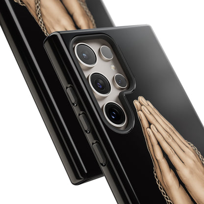 Praying Hands Cross Phone Case – Christian Faith Scripture Cover