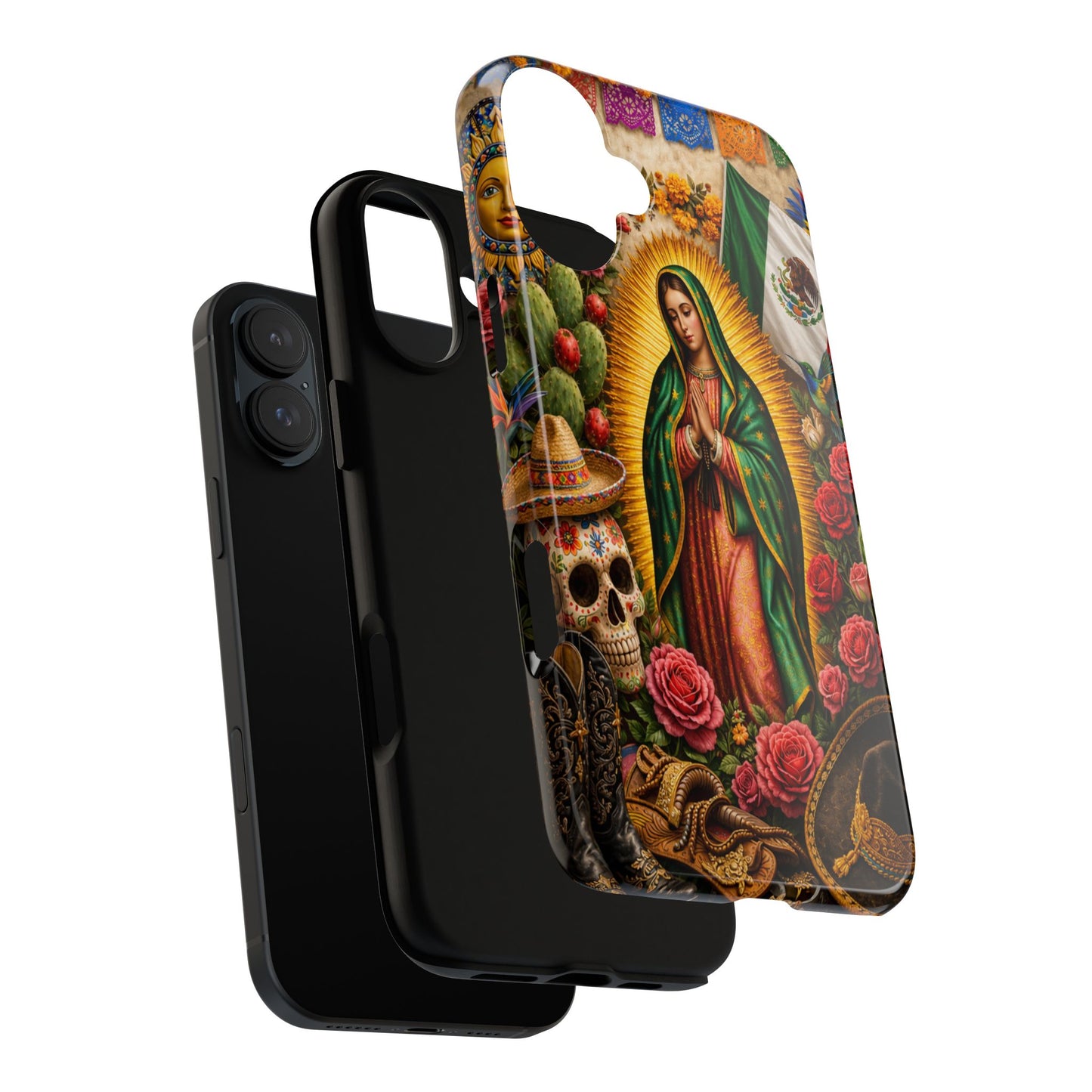 Virgen de Guadalupe Phone Case Mexican Floral iPhone Samsung Pixel Case