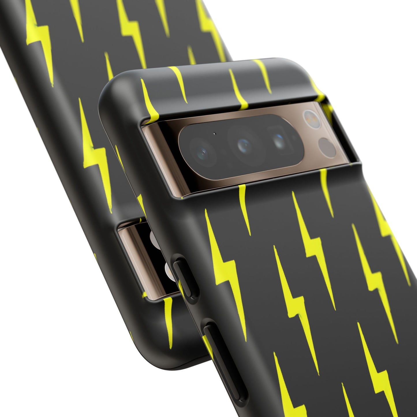 Yellow Lightning Bolt Tough Phone Case | Bold Electric Pattern Case for Iphone, Samsung Galaxy and Pixel